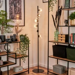 hofstein Lampadaire - Verre 10 cm, 12 cm, 15 cm Remaisnil Clair, 6 lumières