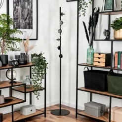 hofstein Lampadaire - Verre 10 cm, 12 cm, 15 cm Remaisnil Clair, 6 lumières