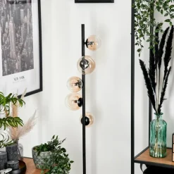 hofstein Lampadaire - Verre 10 cm, 12 cm Remaisnil Ambre, Clair, 5 lumières