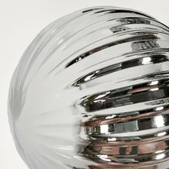 hofstein Lampadaire - Verre 10 cm, 12 cm Remaisnil Fumé, 3 lumières