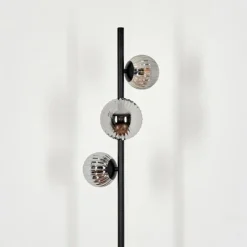 hofstein Lampadaire - Verre 10 cm, 12 cm Remaisnil Fumé, 3 lumières