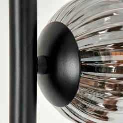 hofstein Lampadaire - Verre 10 cm, 15 cm Remaisnil Ambre, Fumé, 3 lumières