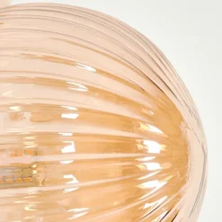 hofstein Lampadaire - Verre 10 cm, 15 cm Remaisnil Ambre, Fumé, 3 lumières