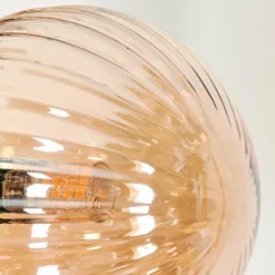 hofstein Lampadaire - Verre 10 cm, 12 cm Remaisnil Ambre, Clair, 5 lumières