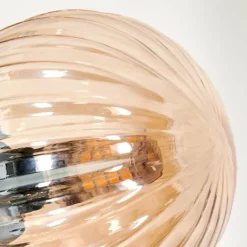 Suspension Verre Fumé-hofstein Lampadaire - Verre 10 cm, 12 cm Remaisnil Noir, 5 lumières