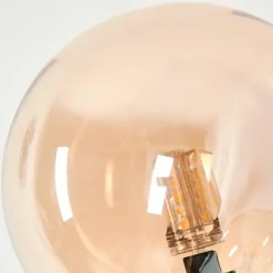 hofstein Lampadaire - Verre 12 cm Bernado Ambre, 3 lumières