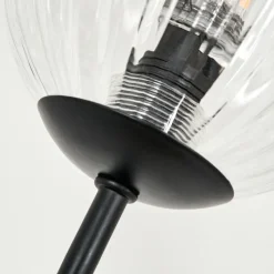 hofstein Lampadaire - Verre 10 cm Bernado Clair, 3 lumières