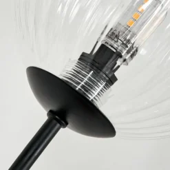 hofstein Lampadaire - Verre 12 cm Bernado Clair, 3 lumières