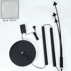 hofstein Lampadaire - Verre 10 cm Bernado Blanc, 3 lumières