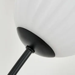 hofstein Lampadaire - Verre 10 cm Bernado Blanc, 3 lumières