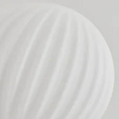 hofstein Lampadaire - Verre 12 cm Bernado Blanc, 3 lumières