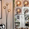 hofstein Lampadaire - Verre 10 cm Bernado Fumé, 3 lumières