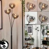 hofstein Lampadaire - Verre 15 cm Bernado Clair, Fumé, 3 lumières