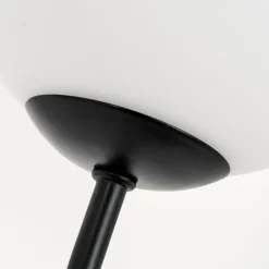 hofstein Lampadaire - Verre 12 cm Bernado Blanc, 3 lumières