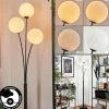 hofstein Lampadaire - Verre 15 cm Bernado Blanc, 3 lumières