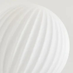 hofstein Lampadaire - Verre 15 cm Bernado Blanc, 3 lumières