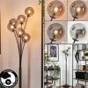 hofstein Lampadaire - Verre 12 cm Bernado Fumé, 6 lumières