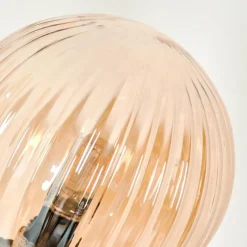 hofstein Lampadaire - Verre 12 cm Bernado Ambre, 6 lumières