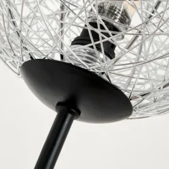 hofstein Lampadaire - Verre 12 cm Bernado Argenté, 6 lumières