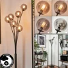 hofstein Lampadaire - Verre 10 cm Bernado Clair, Fumé, 6 lumières