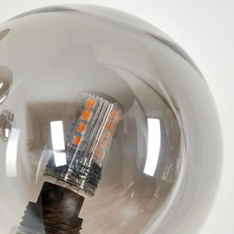 hofstein Lampadaire - Verre 10 cm Bernado Clair, Fumé, 6 lumières