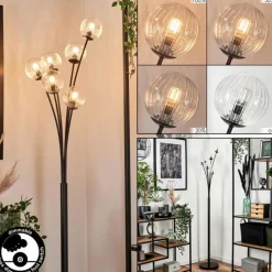 Lampes À Boules-hofstein Lampadaire - Verre 10 cm Bernado Clair, 6 lumières