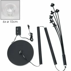 Lampes À Boules-hofstein Lampadaire - Verre 10 cm Bernado Clair, 6 lumières