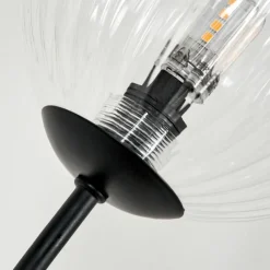 hofstein Lampadaire - Verre 12 cm Bernado Clair, 6 lumières