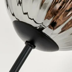 hofstein Lampadaire - Verre 12 cm Bernado Fumé, 6 lumières