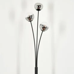 hofstein Lampadaire - Verre 10 cm Bernado Clair, Fumé, 3 lumières