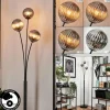 hofstein Lampadaire - Verre 12 cm Bernado Fumé, 3 lumières