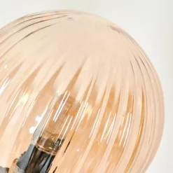 hofstein Lampadaire - Verre 12 cm Bernado Ambre, 3 lumières