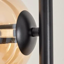 hofstein Lampadaire - Verre 15 cm Gastor Ambre, 3 lumières