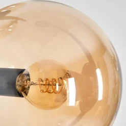 hofstein Lampadaire - Verre 15 cm Gastor Ambre, 3 lumières