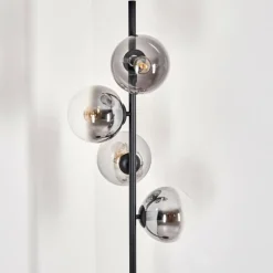 hofstein Lampadaire - Verre 15 cm Gastor Clair, Fumé, 4 lumières