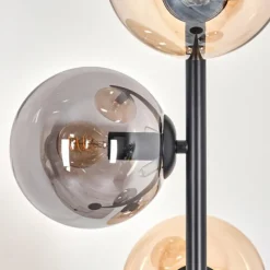 hofstein Lampadaire - Verre 15 cm Gastor Ambre, Fumé, 4 lumières