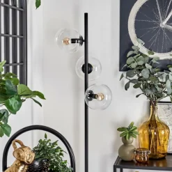 hofstein Lampadaire - Verre 15 cm Gastor Clair, 3 lumières