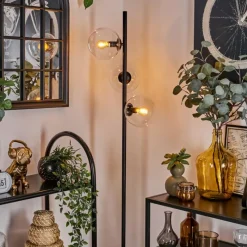 hofstein Lampadaire - Verre 15 cm Gastor Clair, 3 lumières