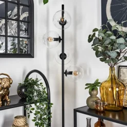 hofstein Lampadaire - Verre 15 cm Gastor Clair, 4 lumières