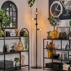 hofstein Lampadaire - Verre 15 cm Gastor Clair, 4 lumières