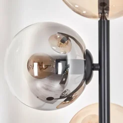 hofstein Lampadaire - Verre 15 cm Gastor Ambre, Clair, Fumé, 4 lumières