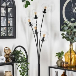 hofstein Lampadaire - Verre 15 cm Gastor Clair, 5 lumières