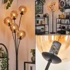 hofstein Lampadaire - Verre 15 cm Gastor Ambre, 5 lumières