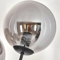 hofstein Lampadaire - Verre 15 cm Gastor Fumé, 5 lumières