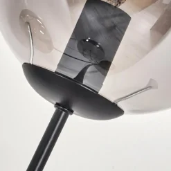 hofstein Lampadaire - Verre 15 cm Gastor Fumé, 3 lumières