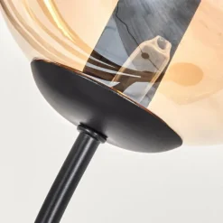 hofstein Lampadaire - Verre 15 cm Gastor Ambre, Fumé, 6 lumières