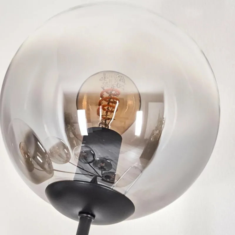 hofstein Lampadaire - Verre 15 cm Gastor Clair, Fumé, 6 lumières