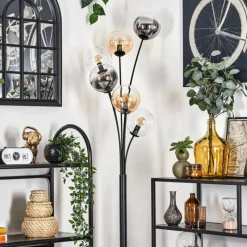 hofstein Lampadaire - Verre 15 cm Gastor Ambre, Clair, Fumé, 6 lumières