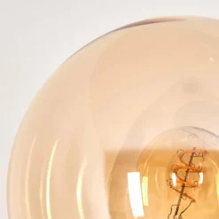 hofstein Lampadaire - Verre 15 cm Gastor Ambre, 3 lumières