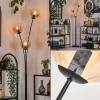 hofstein Lampadaire - Verre 15 cm Gastor Ambre, Clair, 3 lumières